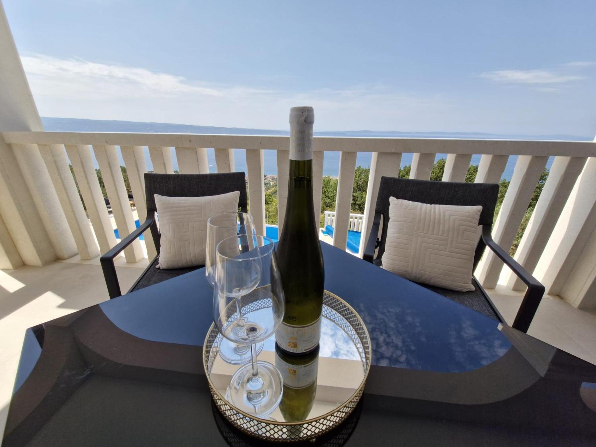 Sea View Luxury Apart Hotel Villa Conte With Swiming Pool And Romantic Spa Podstrana Bagian luar foto